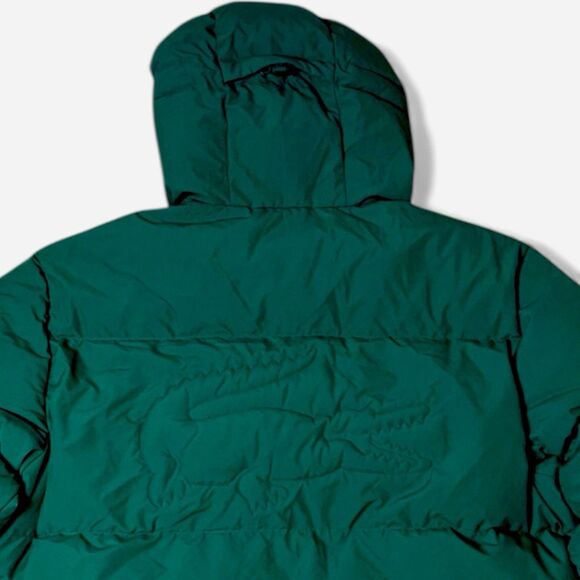 Lacoste Puffer Jacket Mens S Green Quilted Water Repellent *NEEDS REPAIR* BH3522 - Picture 1 of 16